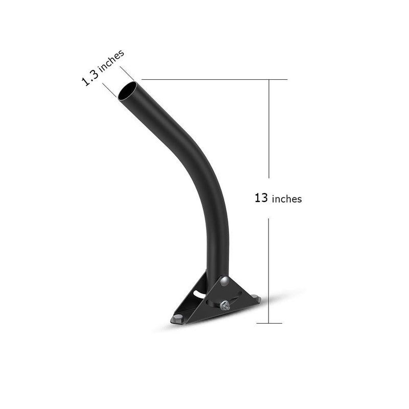 ANTOP Adjustable Outdoor/Attic TV Antenna Mount Pole, Stainless Painting 13 inch Arm Length, Reversible, Lightweight, Waterproof, Easy Installation - Image 3